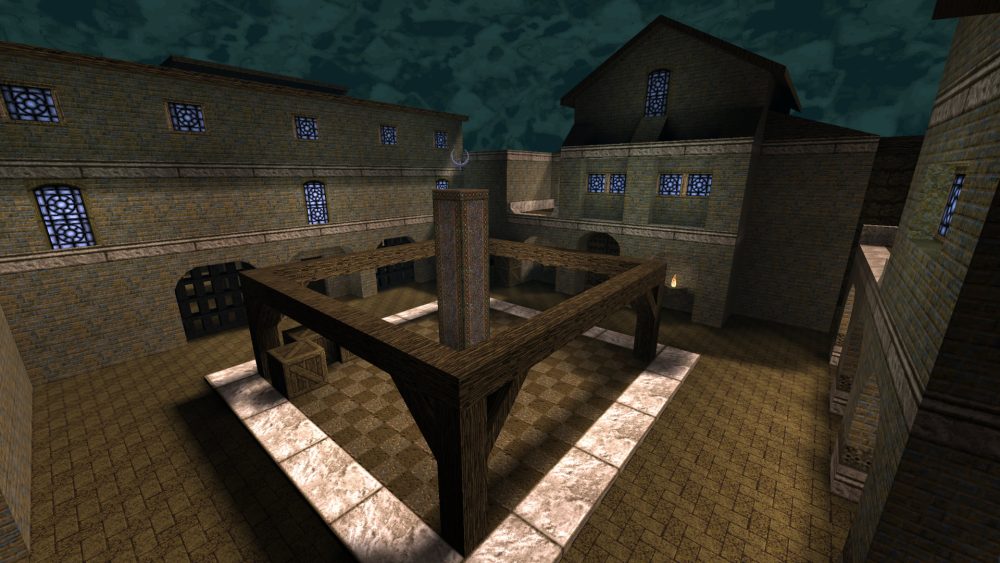 A view of the "market" from cs_italy, ported to Quake.